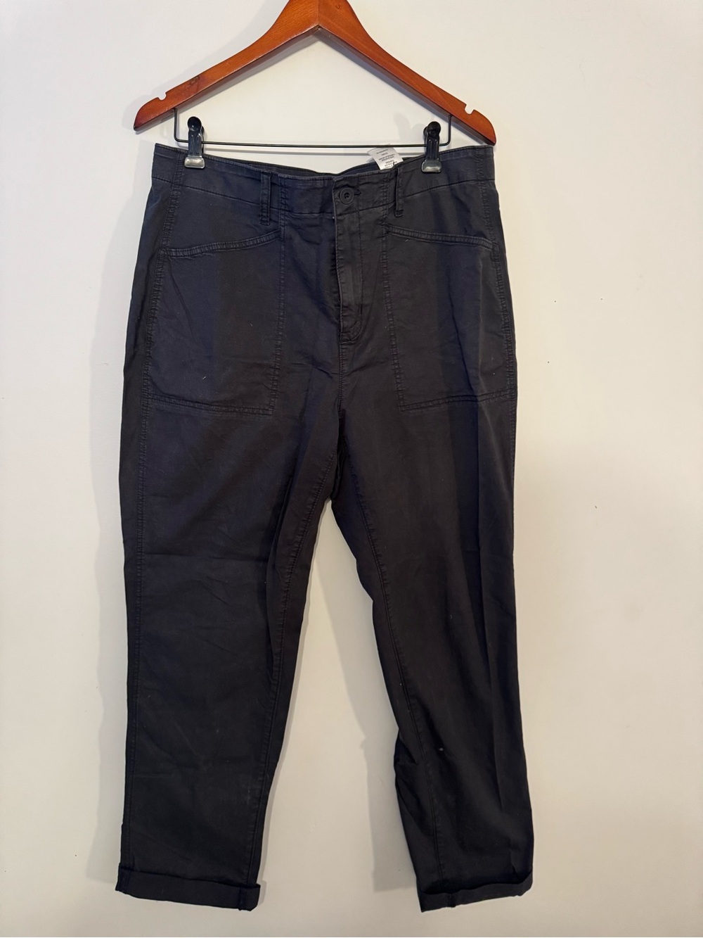 Denver Hayes Black Straight-Leg Utility Pants
